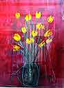 Tulips on Red